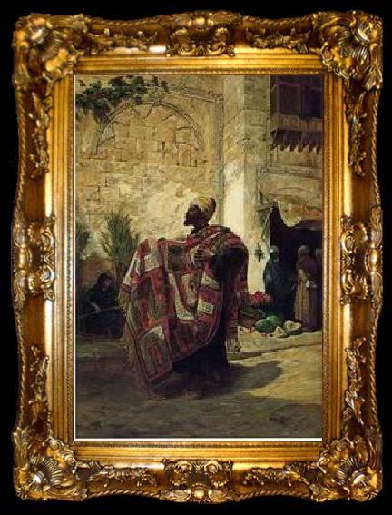 framed  unknow artist Arab or Arabic people and life. Orientalism oil paintings 141, ta009-2